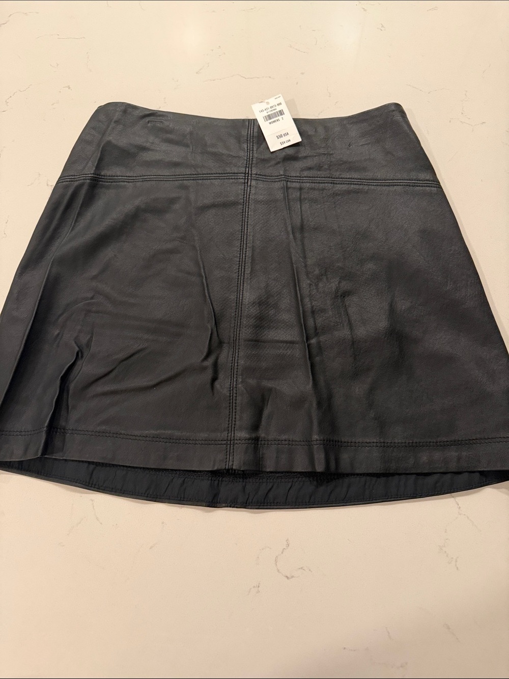 Abercrombie & Fitch Black Faux Leather Mini Skirt